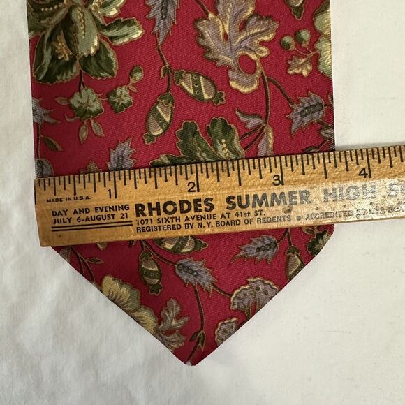 Brooks Brothers Men's Tie Floral Silk Necktie USA Designer Multi-Colored - Picture 11 of 11